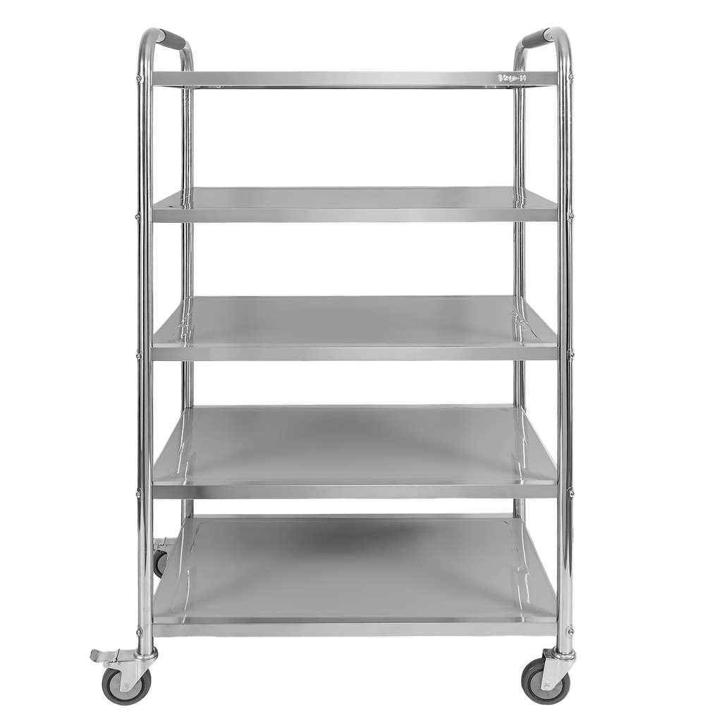 Mega-M X Standard Carrello servizio inox 5 ripiani