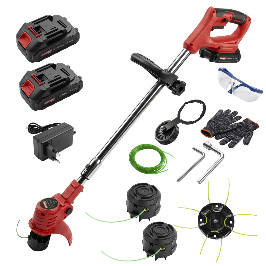 Werkberg Garden PODKQ101 decespugliatore batteria 21V 2 batterie