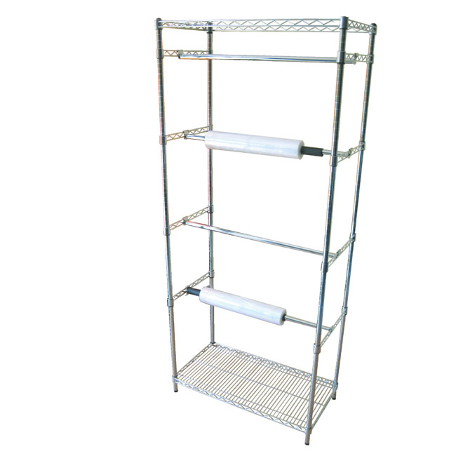 Agosistem scaffale portarotoli 120x45x207 cm cromato