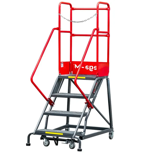 Mega-M H-102 scala magazzino 4 gradini con piattaforma