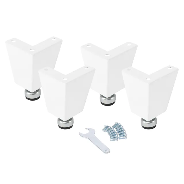 Seville Classics UltraHD 6" piedini bianchi set 4 acciaio