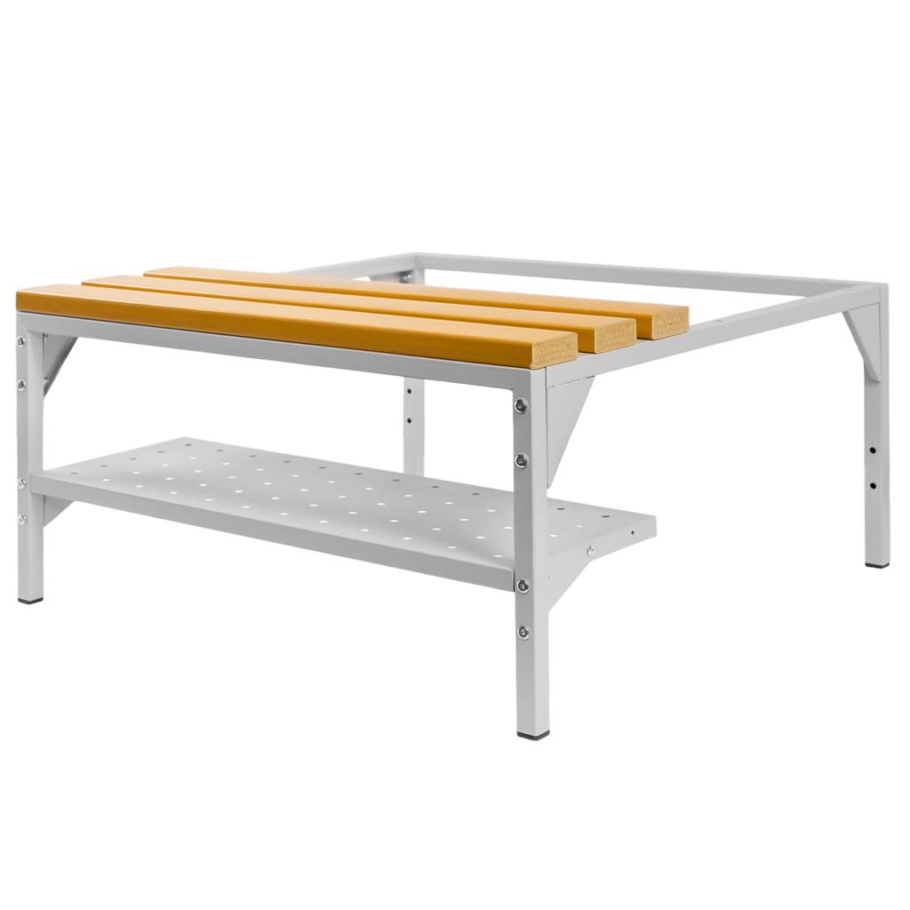 Mega-M panca spogliatoio WPC 80x80x43 cm portascarpe