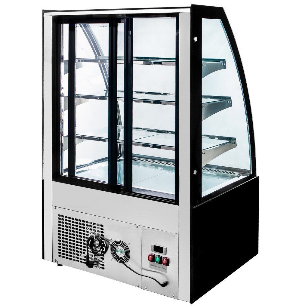 Mega-M Clara S90 vetrina pasticceria nera 3 ripiani
