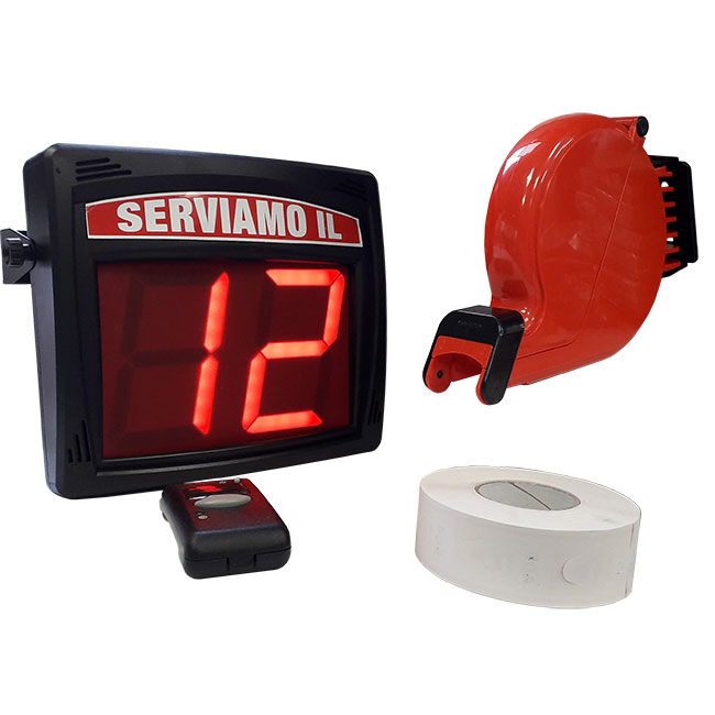 Visel kit eliminacode completo display 2 cifre ticket
