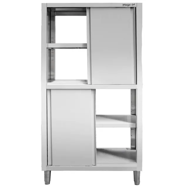 Mega-M 100x50x200 armadio inox passante 4 porte scorrevoli