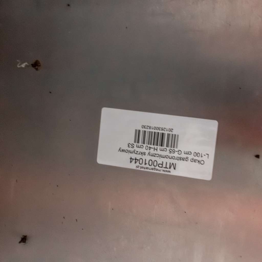 Cappa gastronomica a box acciaio inox 100x65x40 cm