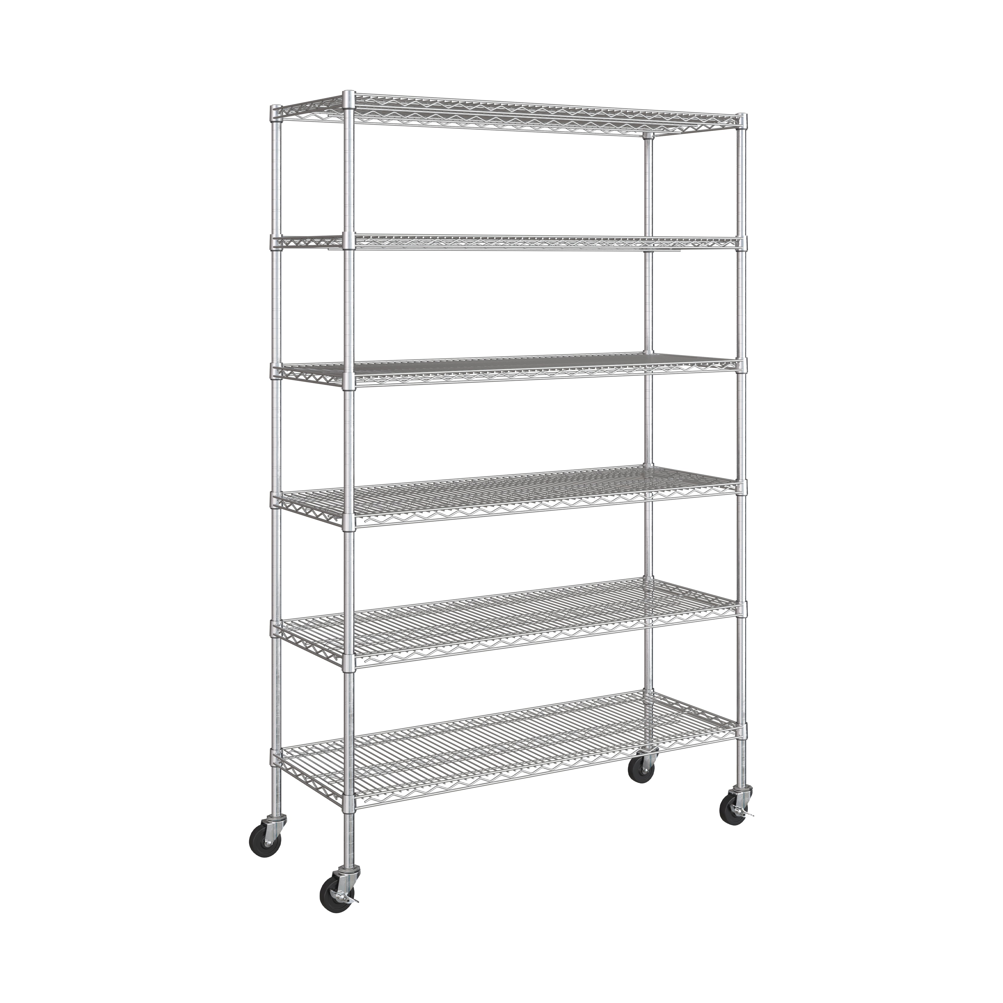 Seville Classics UltraDurable Scaffale Acciaio 6 Ripiani 122x46
