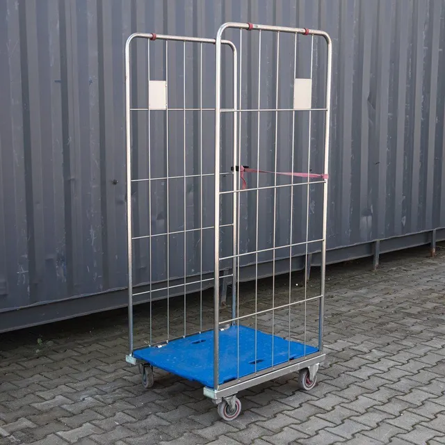 Rollcage Rollcontainer blu carrello a rete pieghevole 500 kg