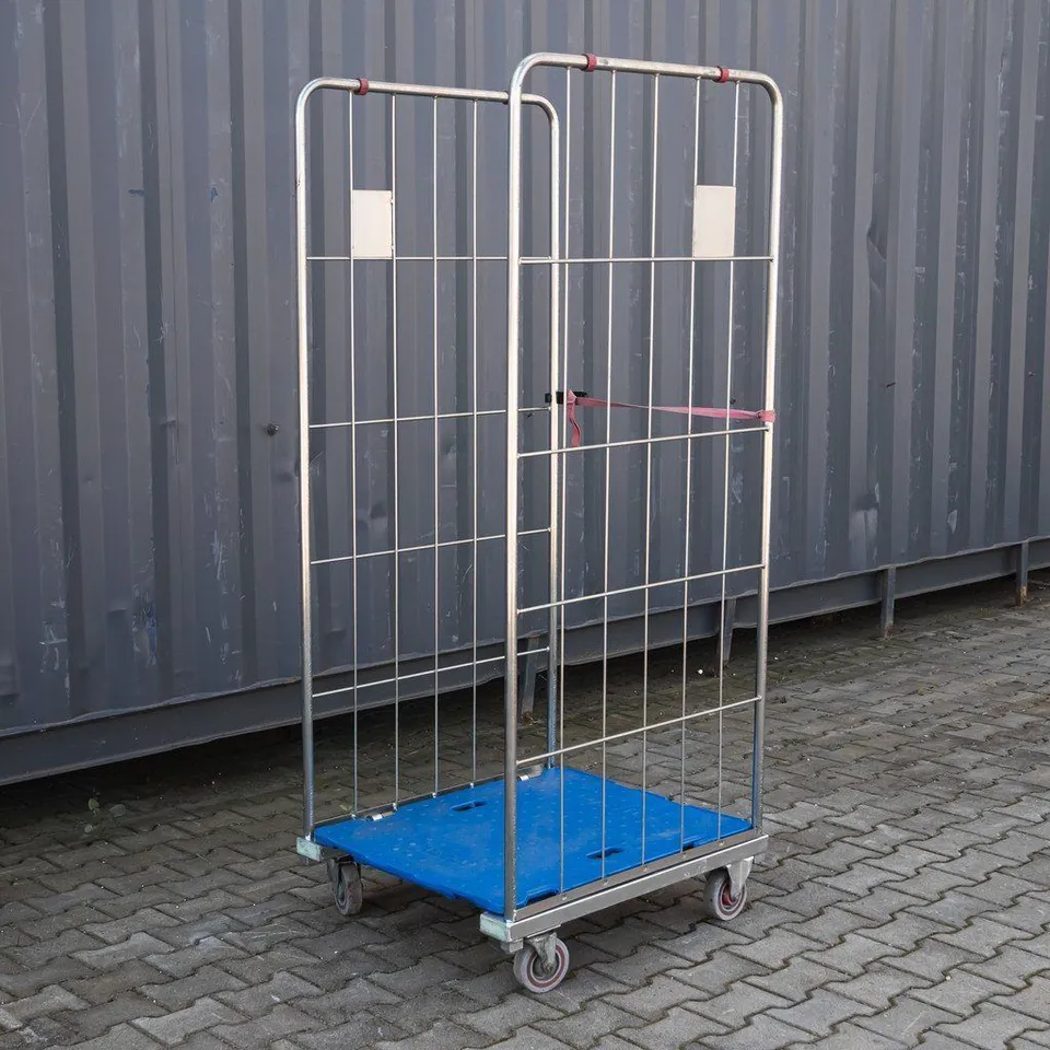 Rollcage Rollcontainer blu carrello a rete pieghevole 500 kg