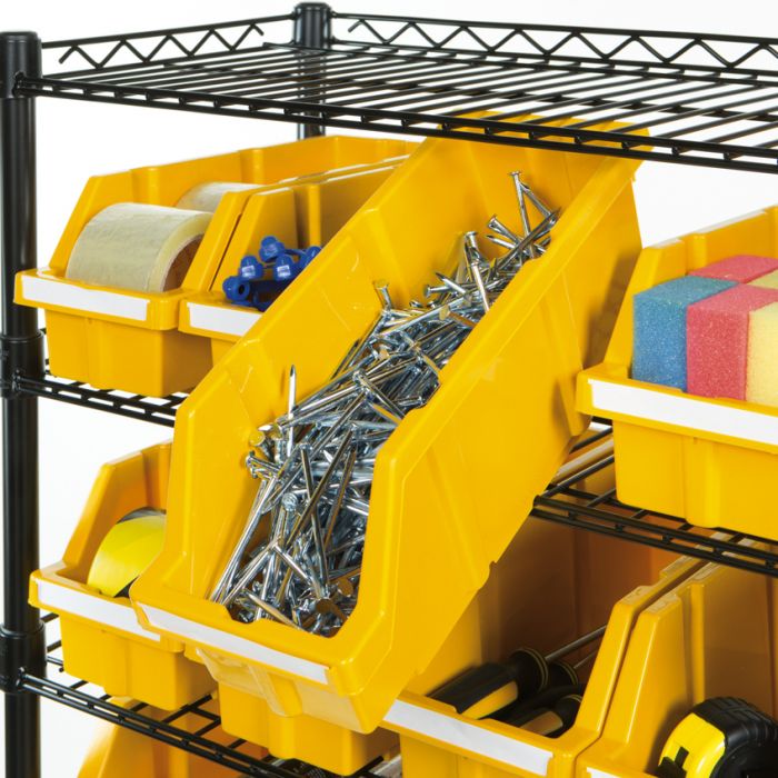Seville Classics Bin Rack vaschette gialle medie 3 pezzi