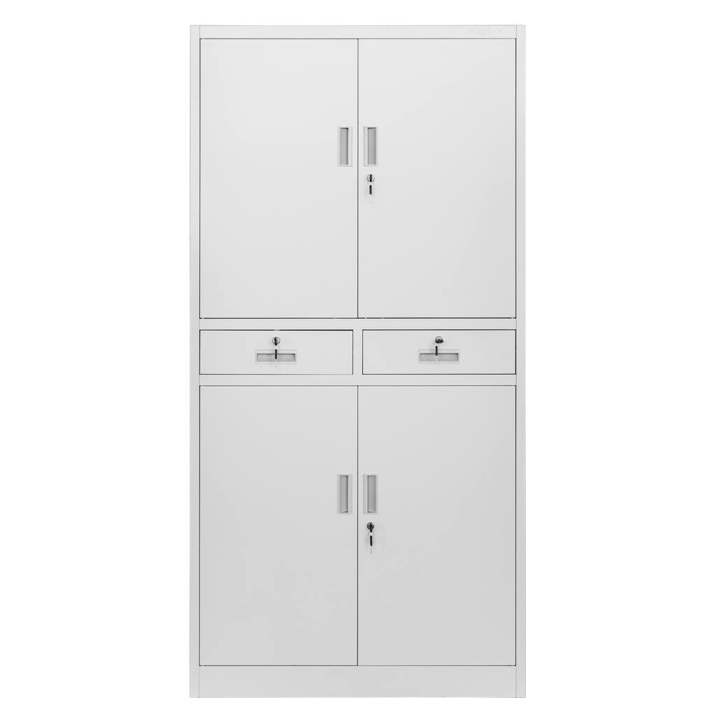 Mega-M Wenus armadio ufficio 90x40x185 grigio 2 cassetti