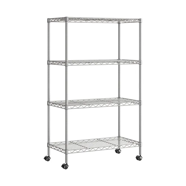 Seville Classics 14304 scaffale acciaio 4 ripiani 76x35 cm