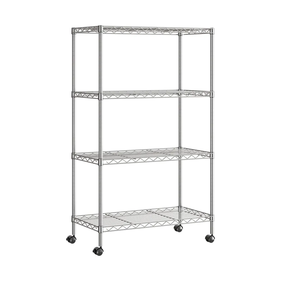 Seville Classics 14304 scaffale acciaio 4 ripiani 76x35 cm