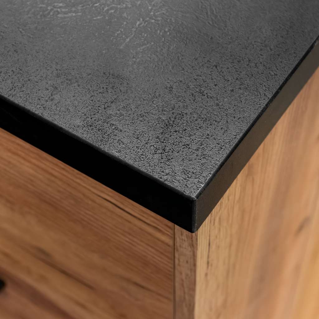Mega-M banco cassa negozio 120x60x90 cm vetro LED rovere