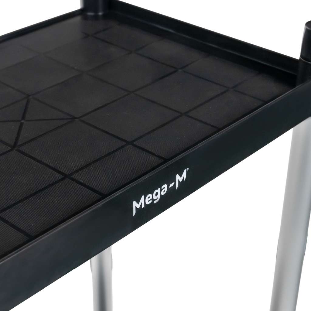 Mega-M carrello servizio nero 80x40x95 cm 2 ripiani plastica