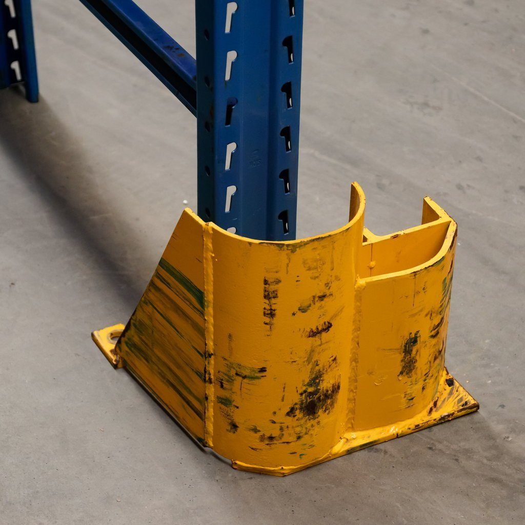 Paracolpo montante scaffale tipo C H-30 cm sinistro giallo