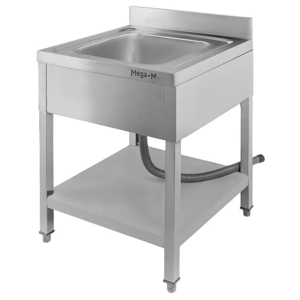 Mega-M 60x70x85 lavello gastronomico 1 vasca inox sifone