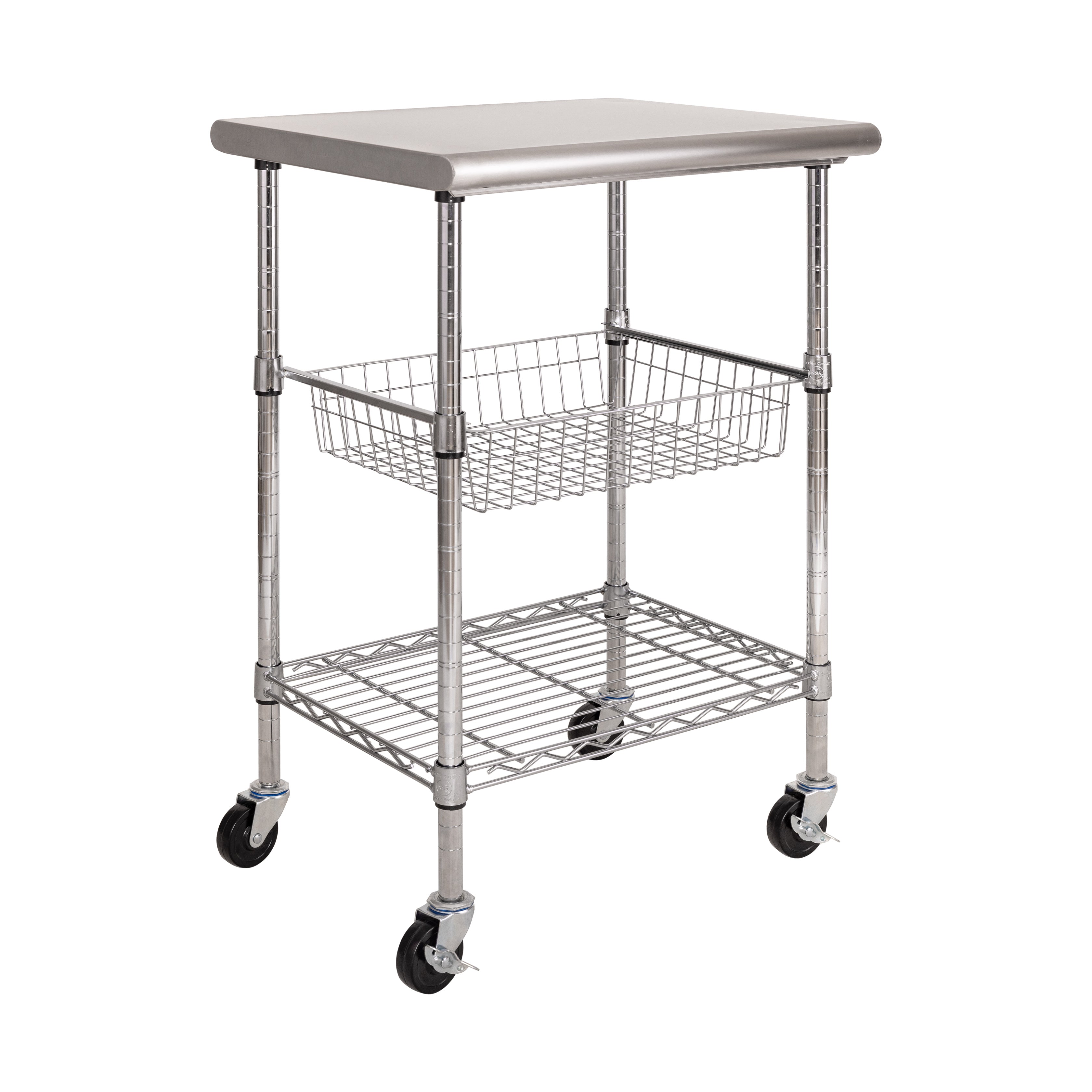 Seville Classics Carrello Tavolo Acciaio Inox NSF