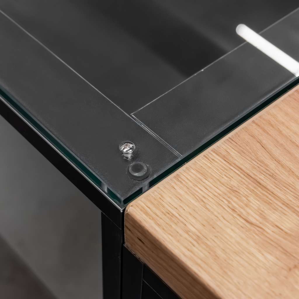 Mega-M 270cm banco negozio vetro antracite rovere 90x270x60
