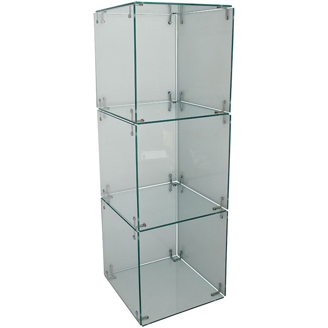 Agosistem cubo triplo espositore vetro temperato H108,5 cm