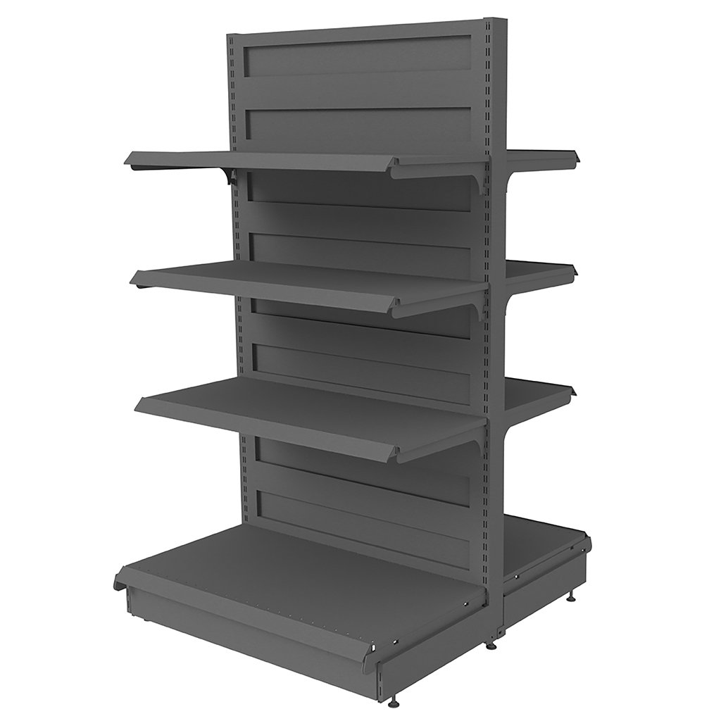 Mega-M Basic Gondola H-165 L-103 cm Scaffale Negozio Grafite