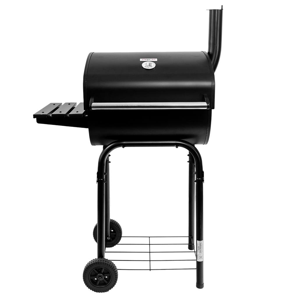 Mega-M barbecue a carbone con coperchio e camino
