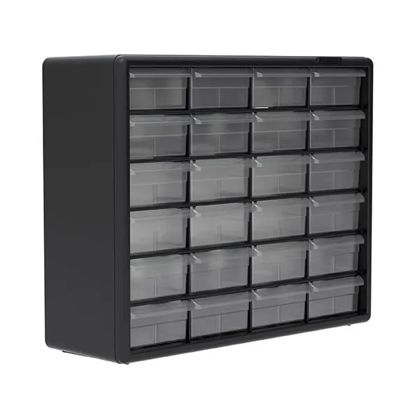 Akro-Mils 10124 cassettiera plastica 24 cassetti divisori