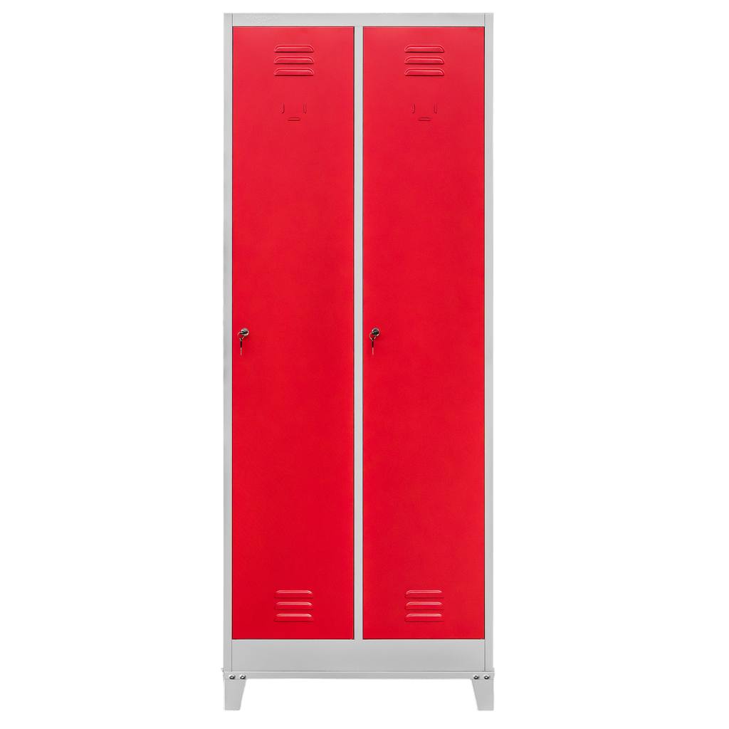 Mega-M 80 cm armadietto spogliatoio 2 ante frontale rosso