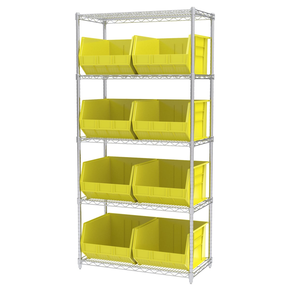 Akro-Mils AWS183630270 scaffale filo 5 ripiani con 9 vaschette