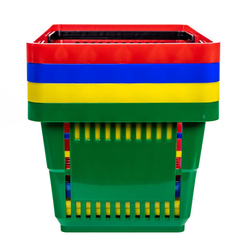 Mega-M cesto spesa blu cestino plastica 22 L