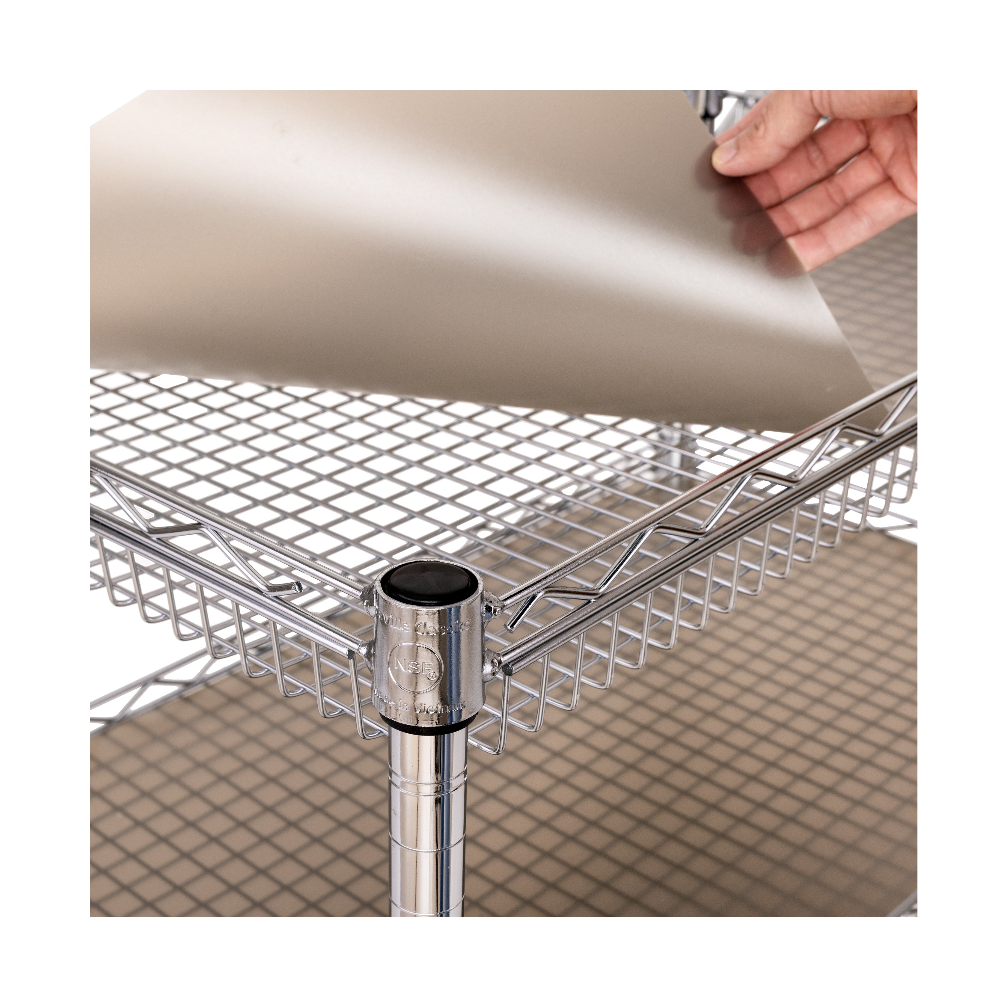 Seville Classics Carrello cucina 3 ripiani cromato 227 kg