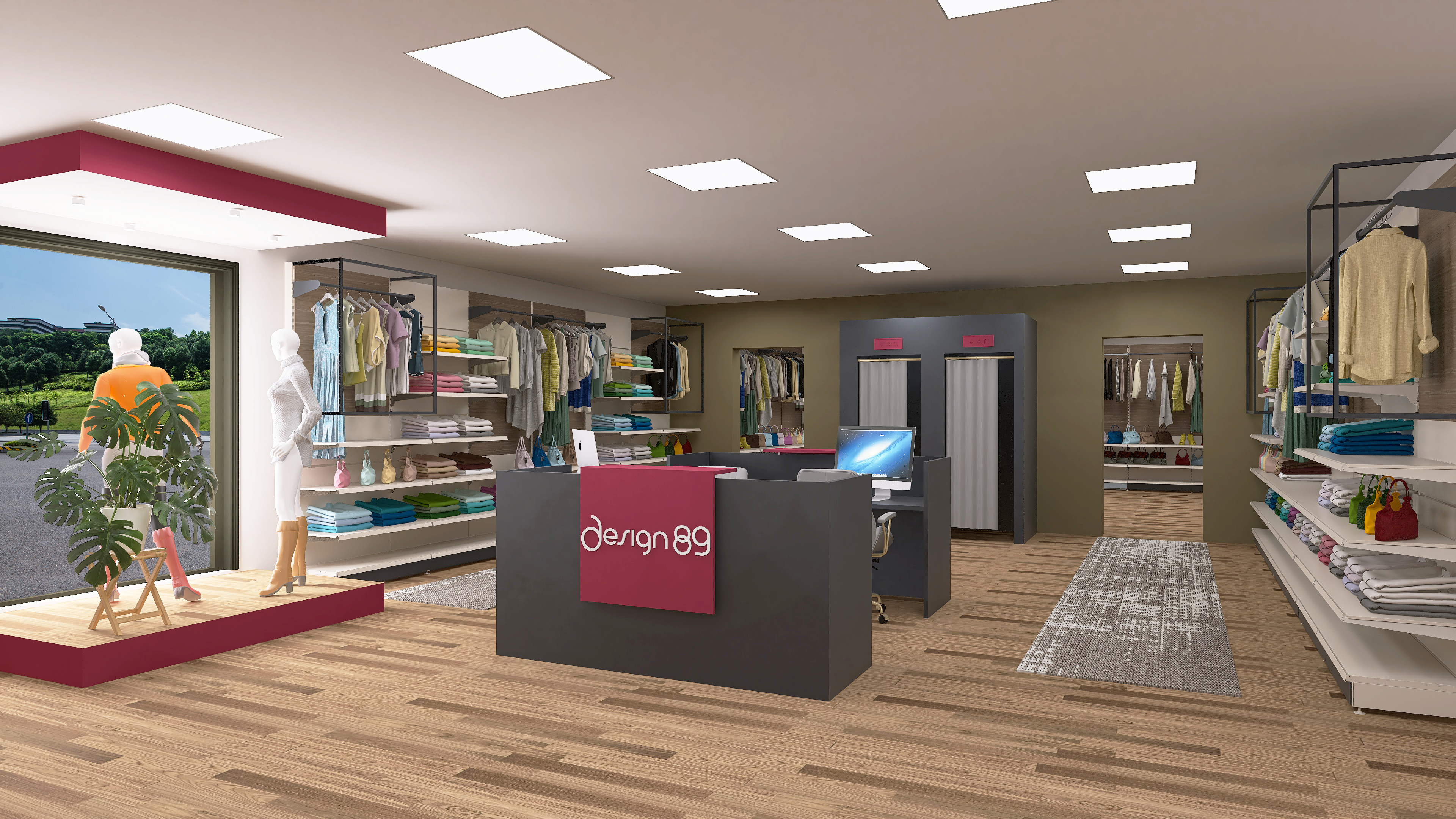 Design89 Scaffale Negozio Abbigliamento