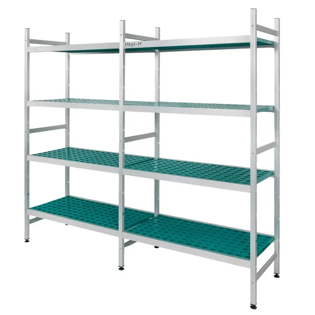 Mega-M Alufri H-180 L-191 Scaffale Alluminio 4 Ripiani