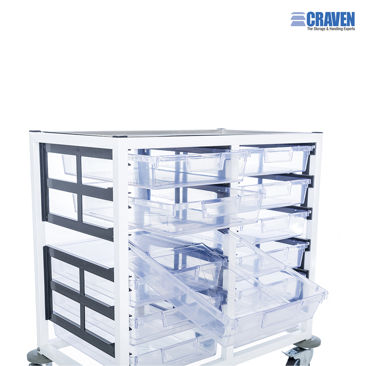Craven Medicare Plus Double carrello medicale piano inox