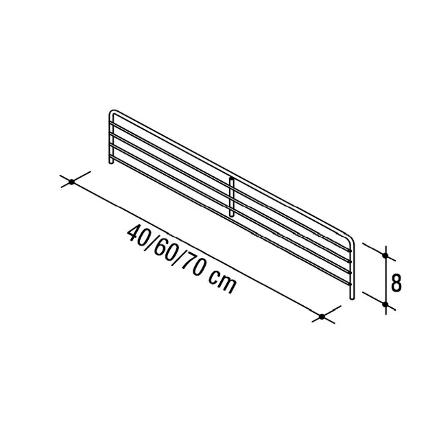 Agosistem Divisorio Medio H.8 cm cromato