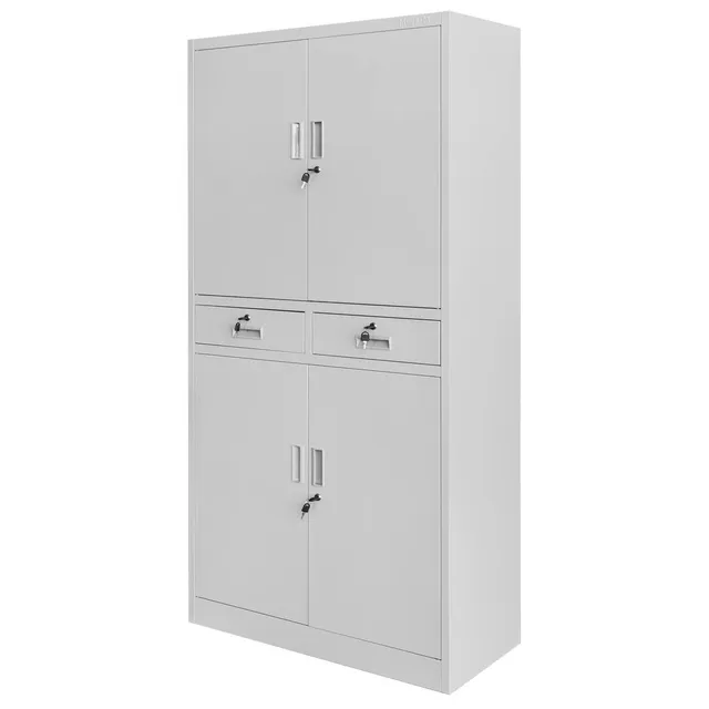 Mega-M Wenus armadio ufficio 90x40x185 grigio 2 cassetti