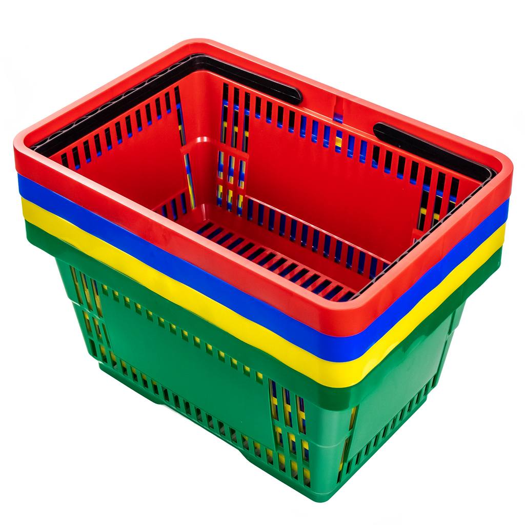 Mega-M cesto spesa rosso 22 L set 10 pezzi