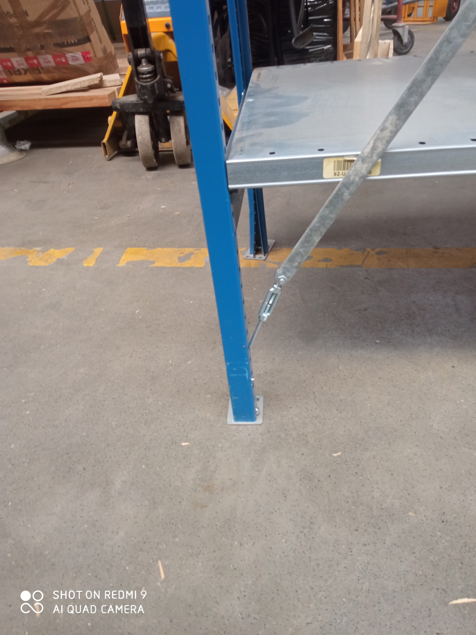 Mega-M Stow Scaffale Zincato 4 Ripiani 200x133,5x60 cm