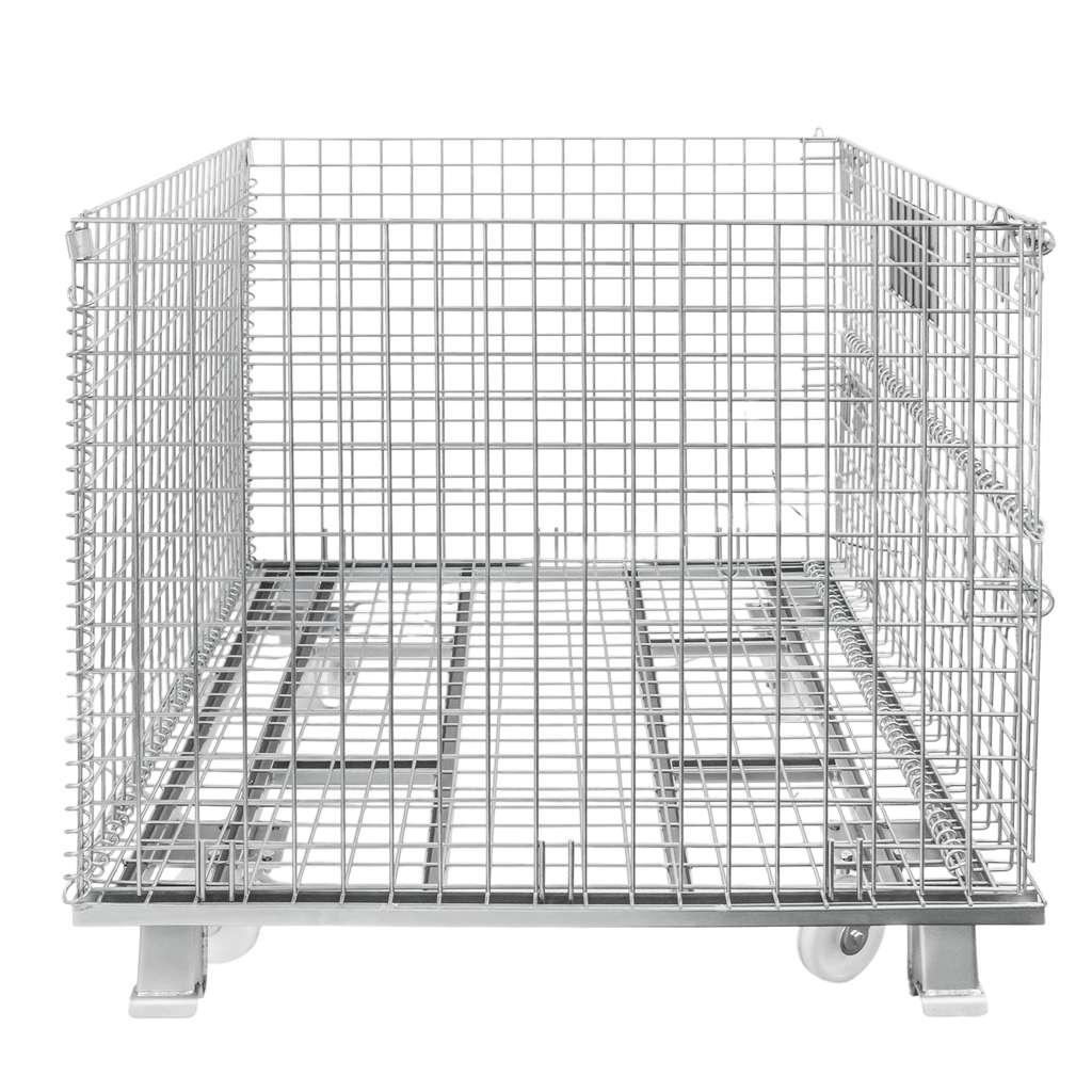Mega-M Gitterbox Contenitore rete metallica 120x100x89 cm ruote 400 kg