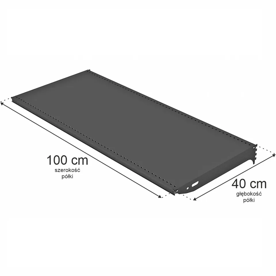 Mega-M Basic ripiano scaffale 100x40 cm 100 kg 2 staffe