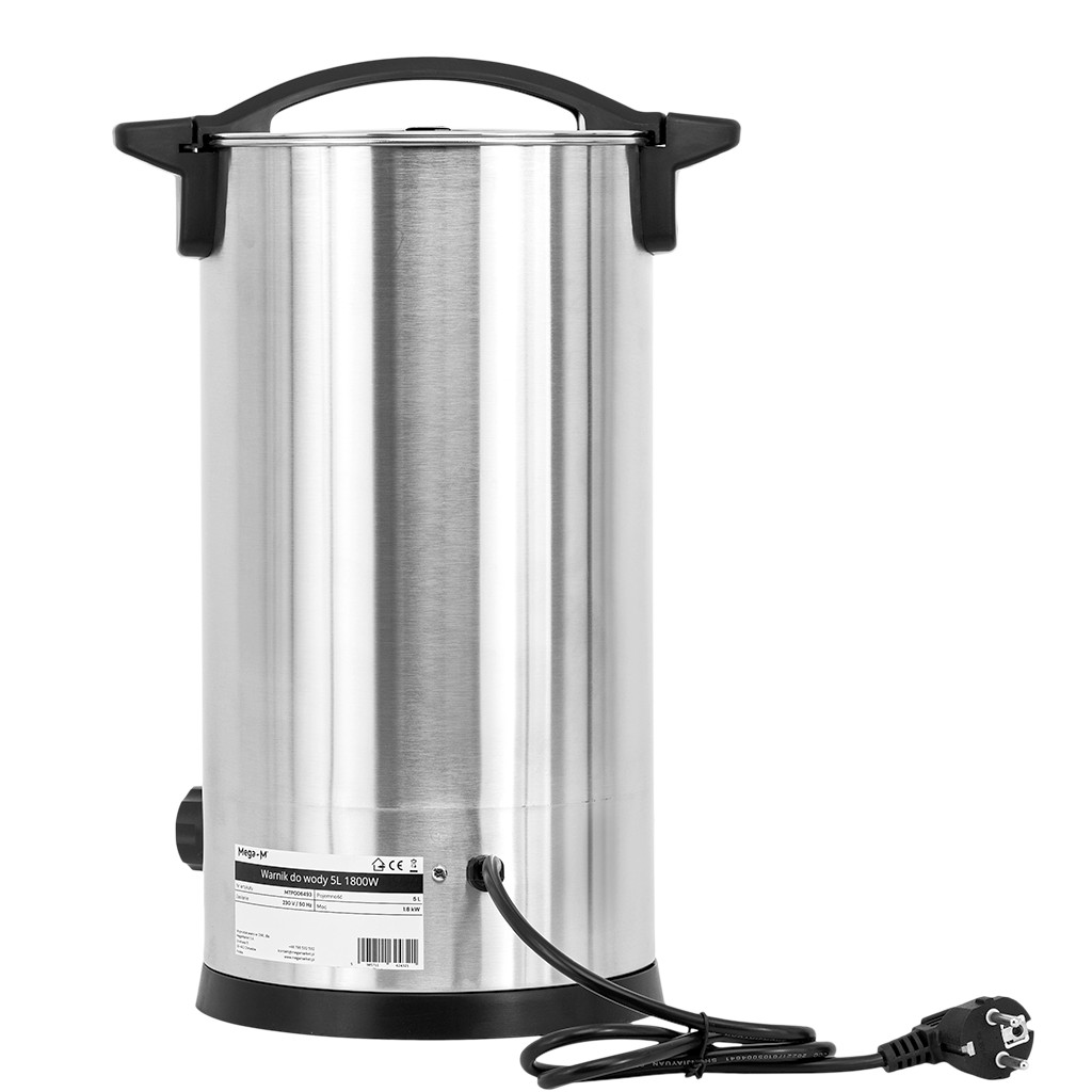 Mega-M 5L bollitore acqua caldo inox 1800W da banco