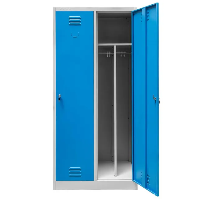 Mega-M S-80 armadio spogliatoio 2 ante 80 cm grigio blu