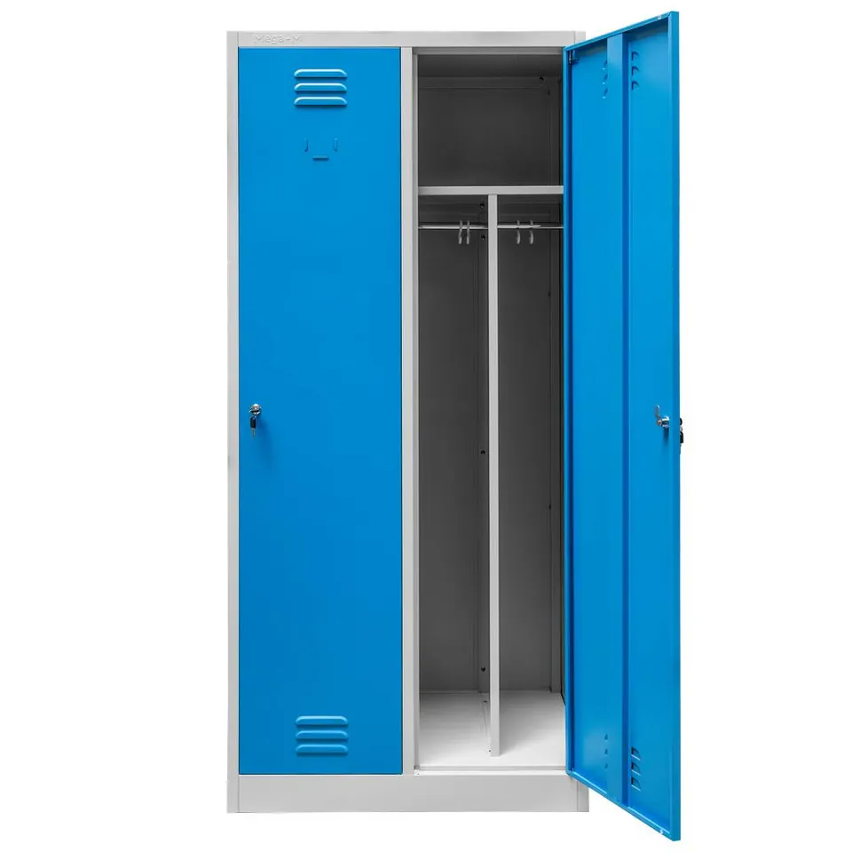 Mega-M S-80 armadio spogliatoio 2 ante 80 cm grigio blu