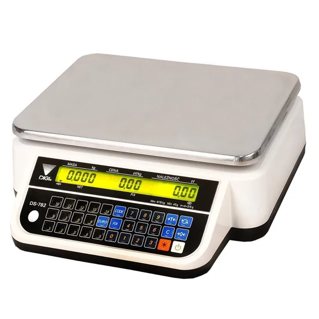 DIGI DS-782BR RS bilancia calcolatrice bianca omologata