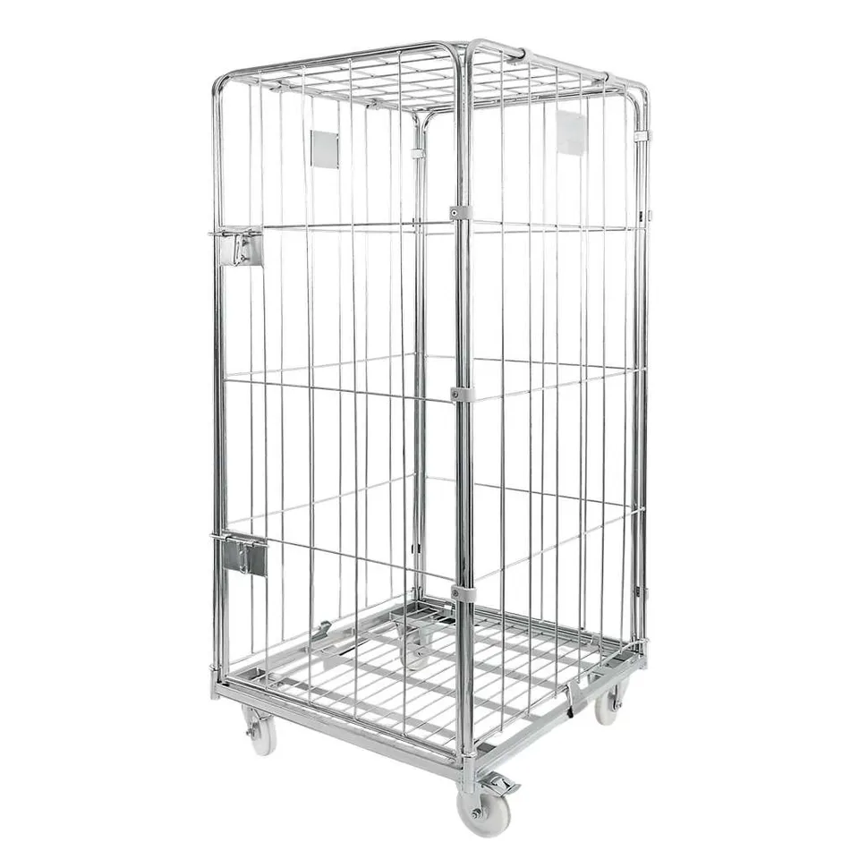 Mega-M Universal Roll Container Zincato con Tetto e Porta