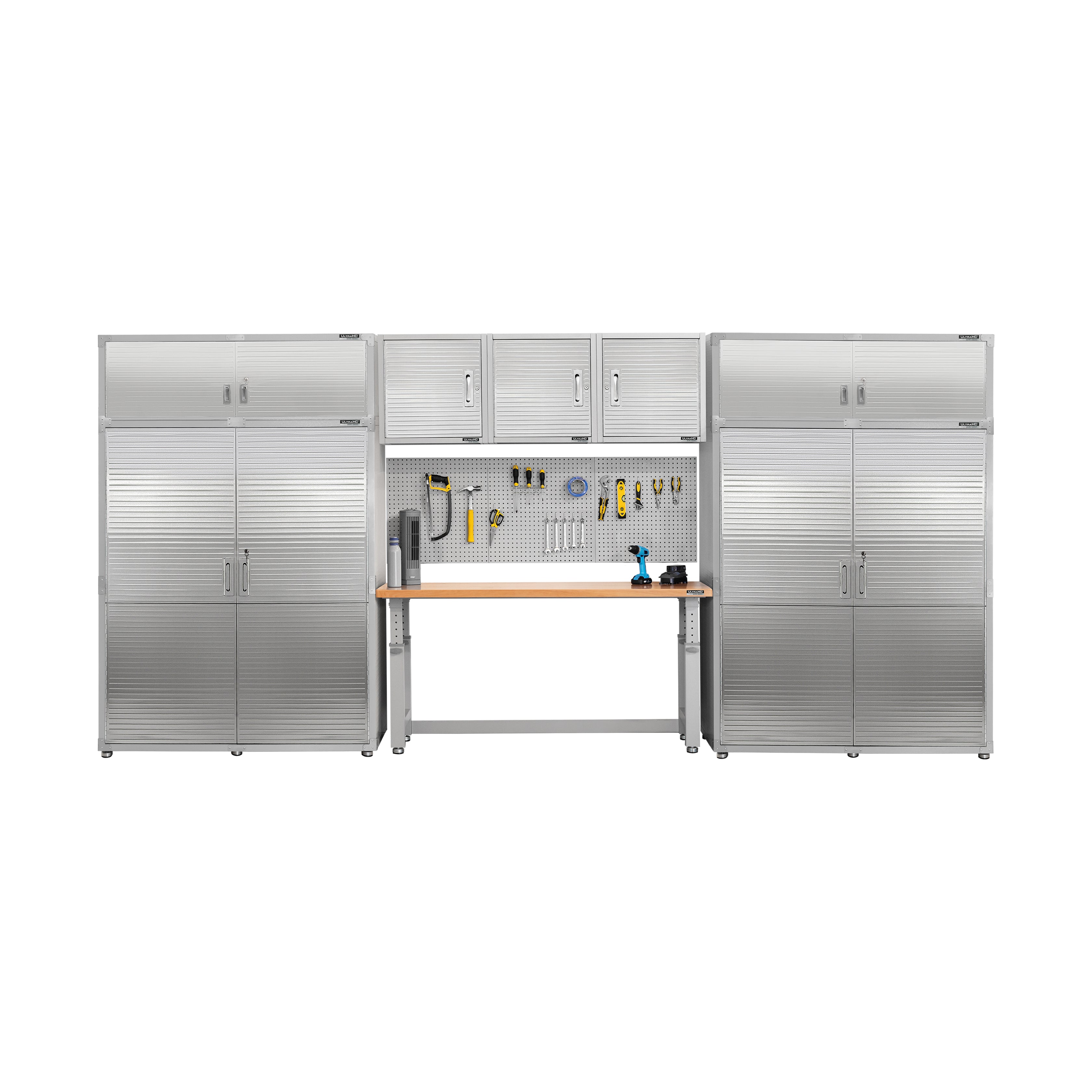 Seville Classics UltraHD Armadio Acciaio 2 Pezzi 152 cm Grafite