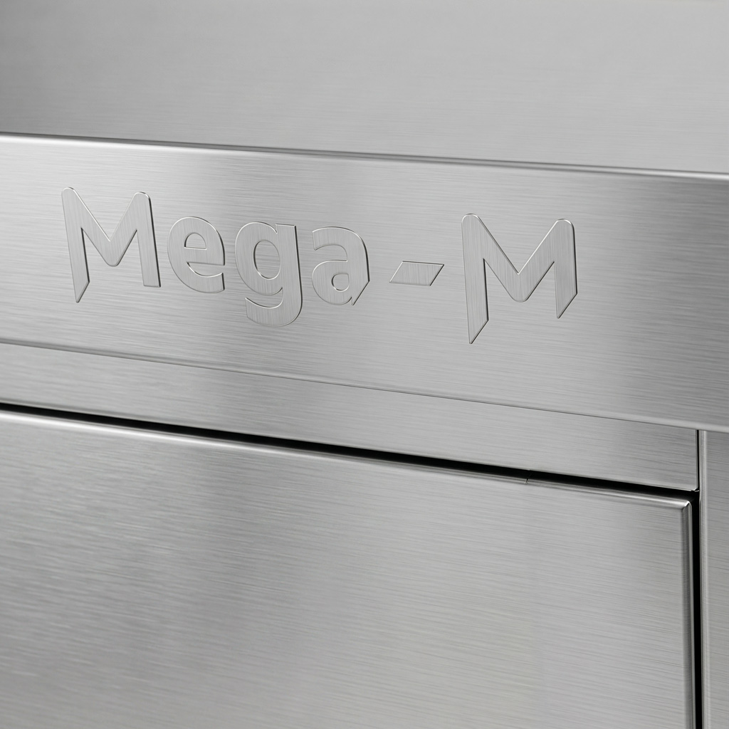 Mega-M X tavolo acciaio 120x60x85 parete 2 cassetti ripiano