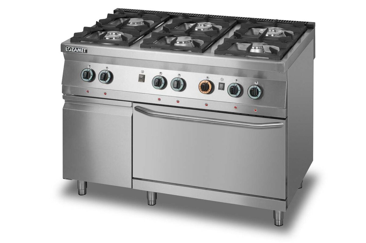 Lozamet L900.KG6 cucina gas 6 fuochi forno GN 2/1