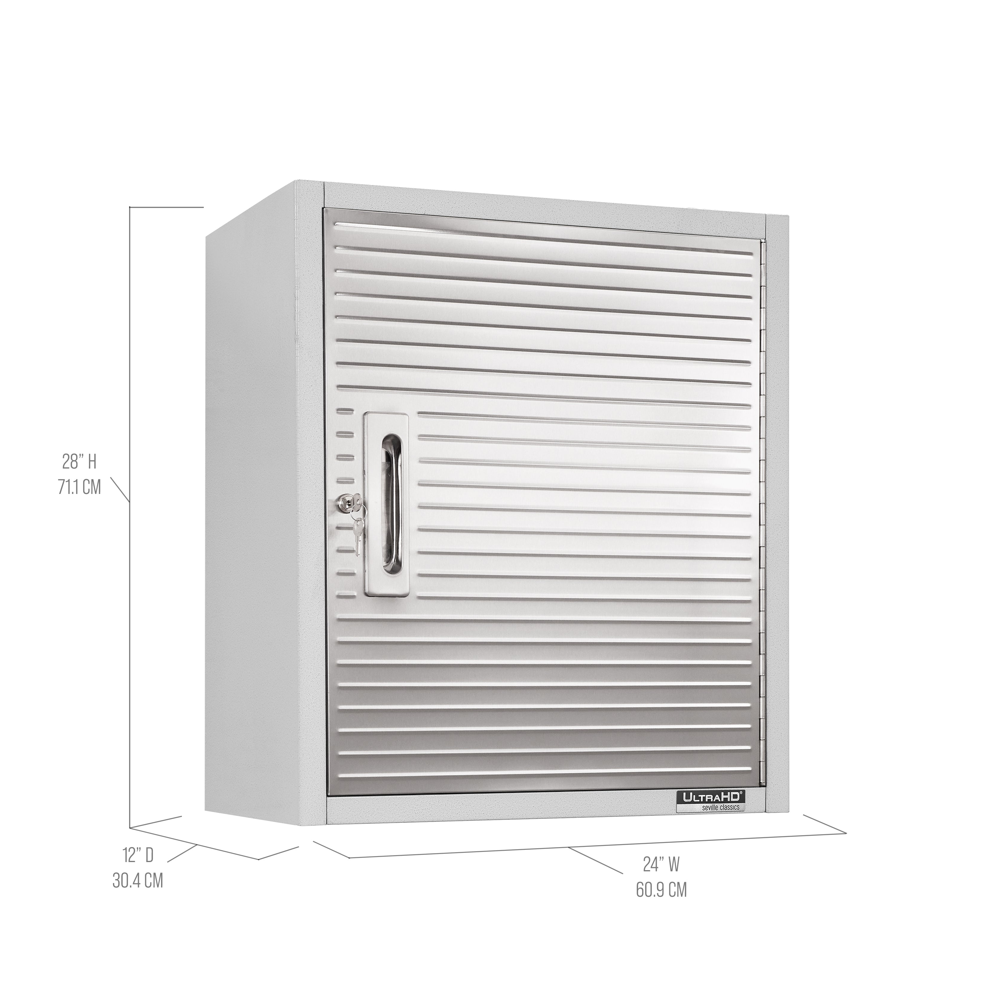 Seville Classics UltraHD pensile 1 anta inox granito 61x30 cm