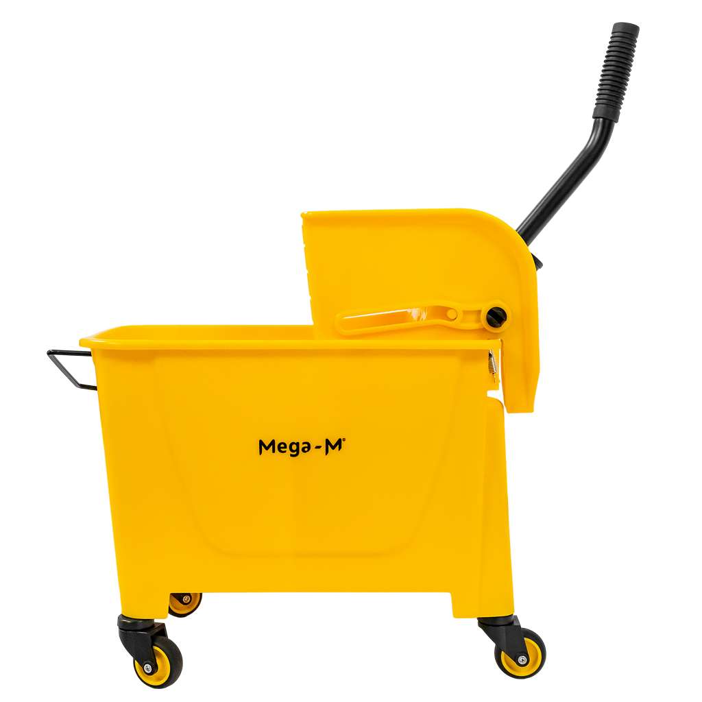 Mega-M Carrello Pulizie Singolo 20 L con Strizzatore Giallo